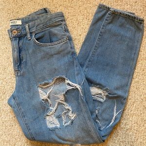 Forever 21 Ripped Mom Jeans